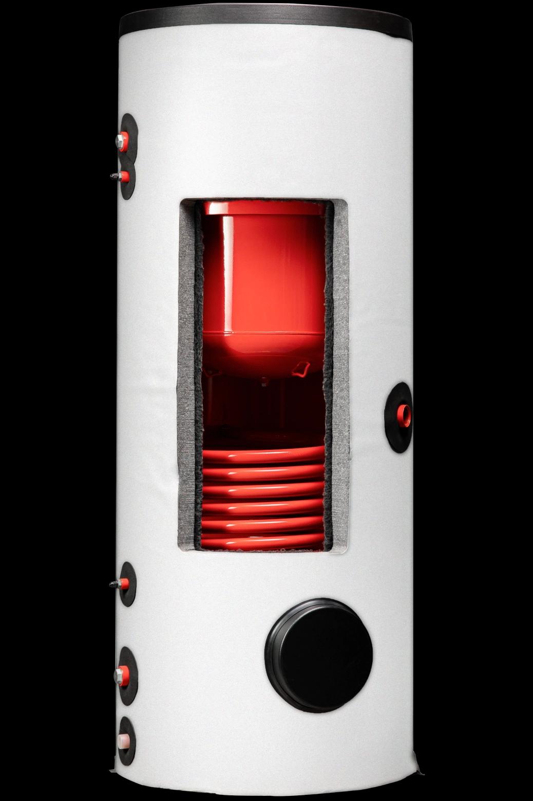 Акумулююча ємність з внутрішнім баком ГВП та теплообмінником